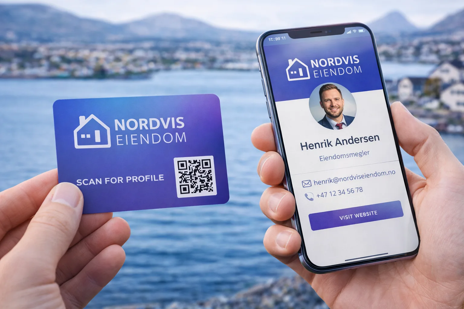 QR-kort og digital profil